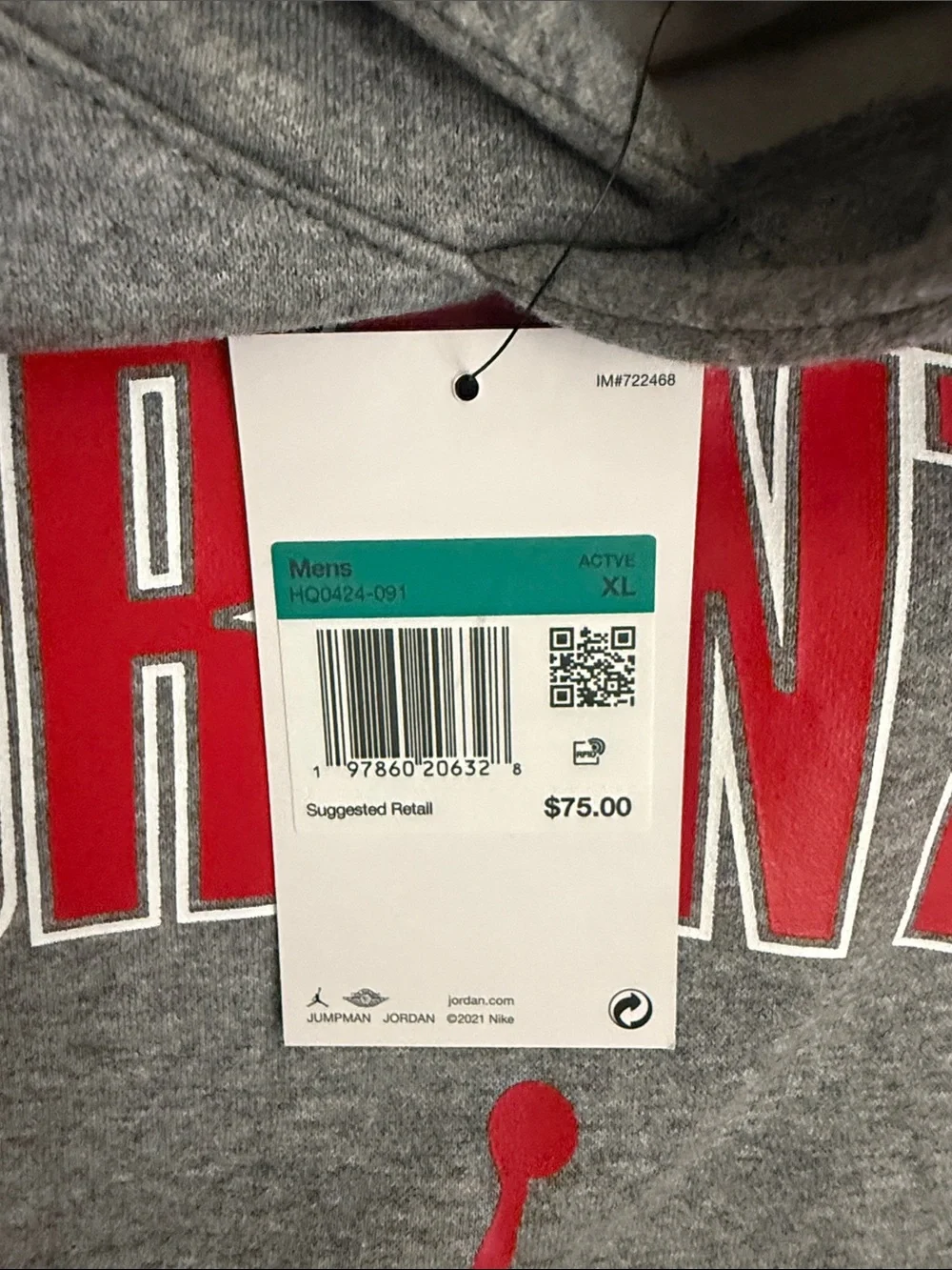 Jordan gray hoodie